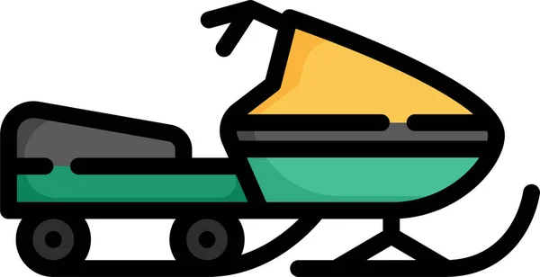 Snowmobile Transportation Winter Icon — Stock Vector