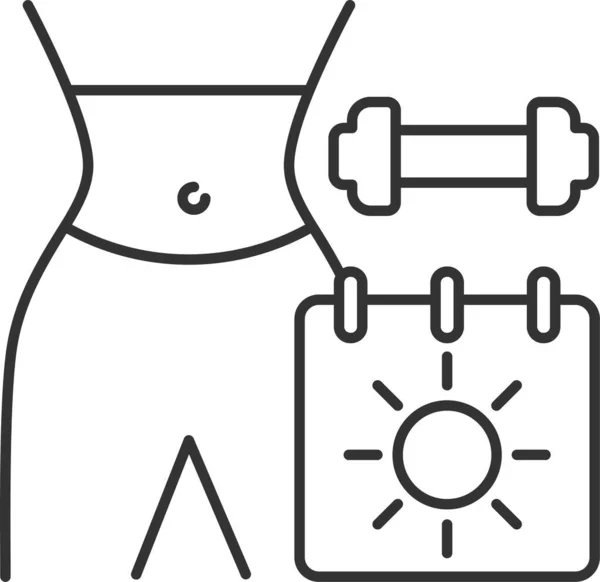 Fitness Gewichtsverlust Wohlbefinden Symbol — Stockvektor