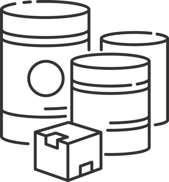 Barrels Natural Resources Raw Materials Icon — Stock Vector