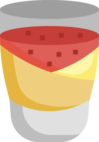 Panna Cotta Dessert Icon — Stock Vector