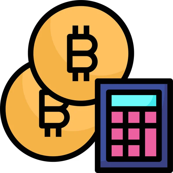 Bitcoin Cryptocurrency Csere Ikon — Stock Vector
