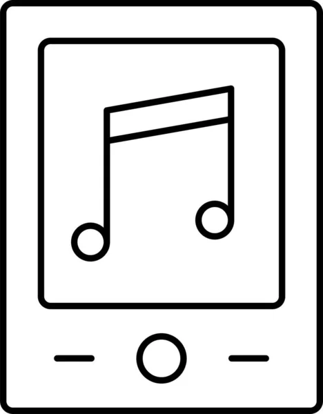 Musique Mélodie Téléphone Icône — Image vectorielle