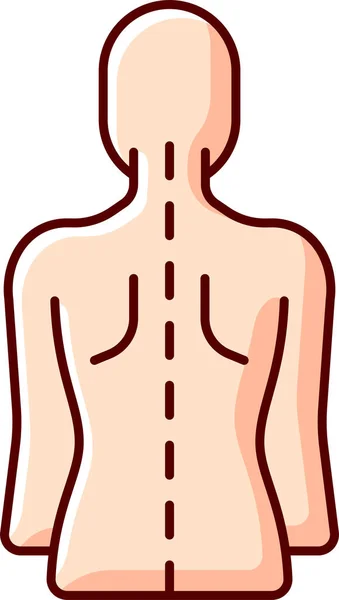 Posture Dos Santé Colonne Vertébrale Icône — Image vectorielle