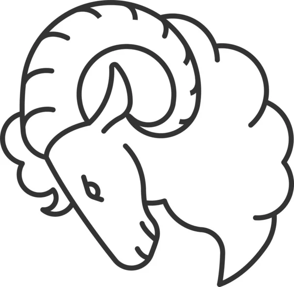 Ikona Aries Ram Icon — Stockový vektor
