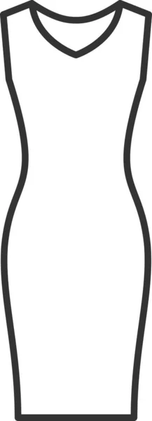 Icono Vestido Ropa Belleza Estilo Esquema — Archivo Imágenes Vectoriales