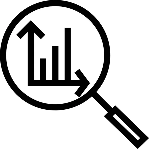 分析図はアウトラインスタイルでアイコンを見つけ — ストックベクタ