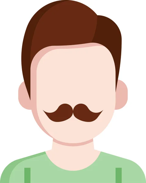 Mustache Beauty Grooming Icon — Stock Vector
