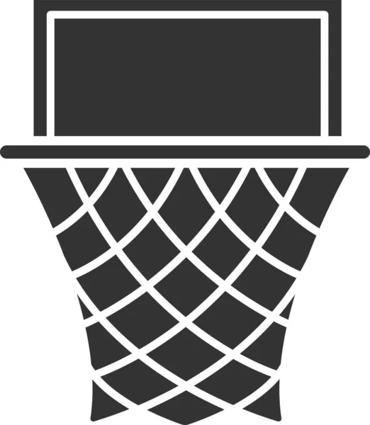 Panier Icône Équipement Basket Dans Style Solide — Image vectorielle