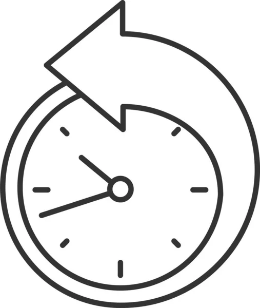 Ρολόι Βέλους Αριστερόστροφο Εικονίδιο Στυλ Περίγραμμα — Διανυσματικό Αρχείο