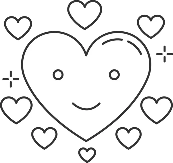 Amour Coeur Romantique Icône — Image vectorielle