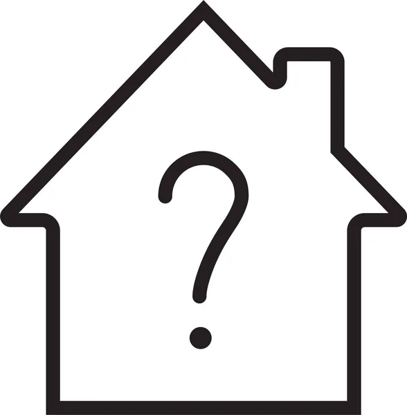 Hilfe Haus Informationssymbol Umriss Stil — Stockvektor