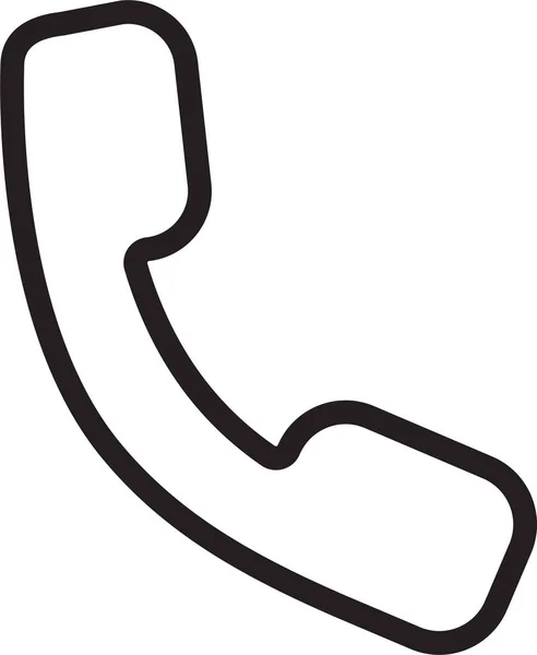 Call Handset Hotline Icoon Outline Stijl — Stockvector