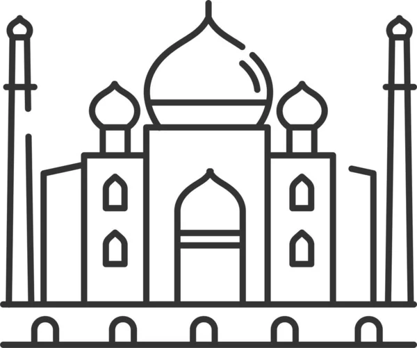 Taj Mahal Arquitectura Icono Obra Maestra — Archivo Imágenes Vectoriales