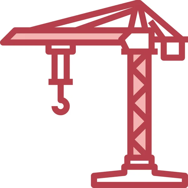 Membangun Ikon Crane Konstruksi - Stok Vektor