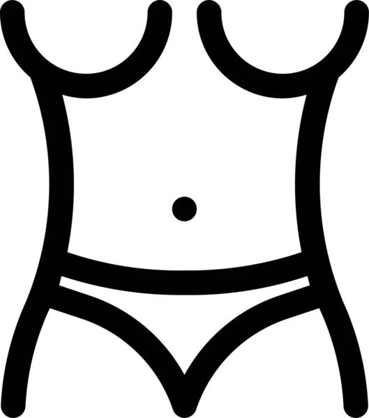 体の乳房図のアイコン — ストックベクタ