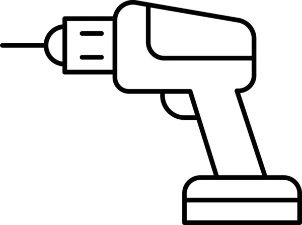 Ícone Construção Máquina Broca — Vetor de Stock