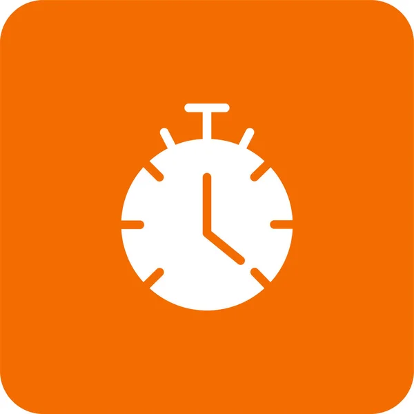 Reloj Despertador Icono Tiempo Estilo Plano — Archivo Imágenes Vectoriales