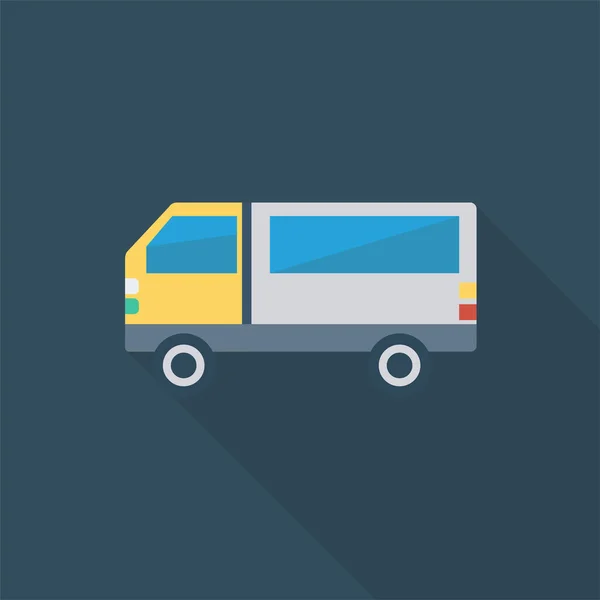 Icono Personal Autobús Automático Estilo Sombra Larga — Vector de stock
