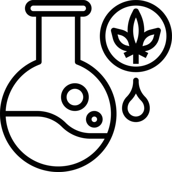 Cannabis Drugs Education Icon Outline Style — Stock Vector