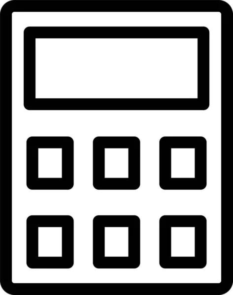 Calculadora Cálculo Contable Icono Estilo Esquema — Archivo Imágenes Vectoriales