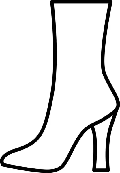 Иконка Обуви Ботинка Стиле Наброска — стоковый вектор