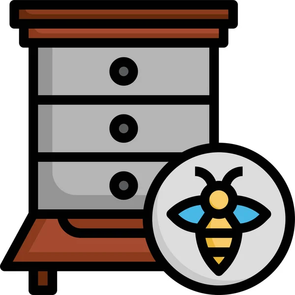 蚜虫蜂蜜种植图标 — 图库矢量图片