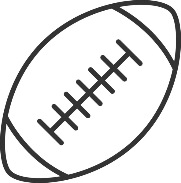 American Football Ball Ausrüstungsikone Outline Stil — Stockvektor