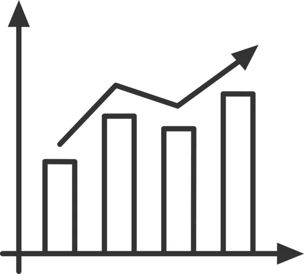 Ícone Diagrama Gráfico Análise Estilo Esboço —  Vetores de Stock