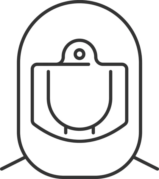 Chirurgische Helm Beschermende Pictogram Omtrek Stijl — Stockvector