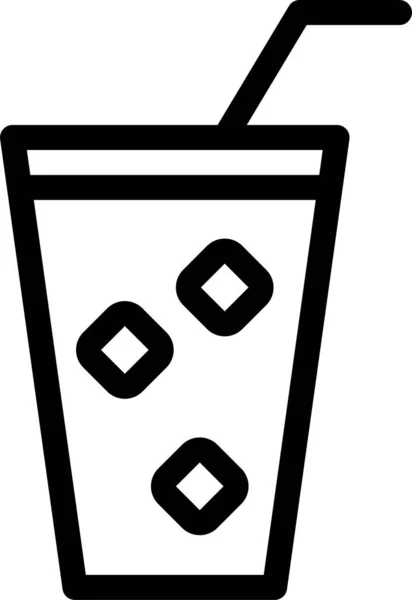 Иконка Напитка Фрукты Стиле Абрис — стоковый вектор