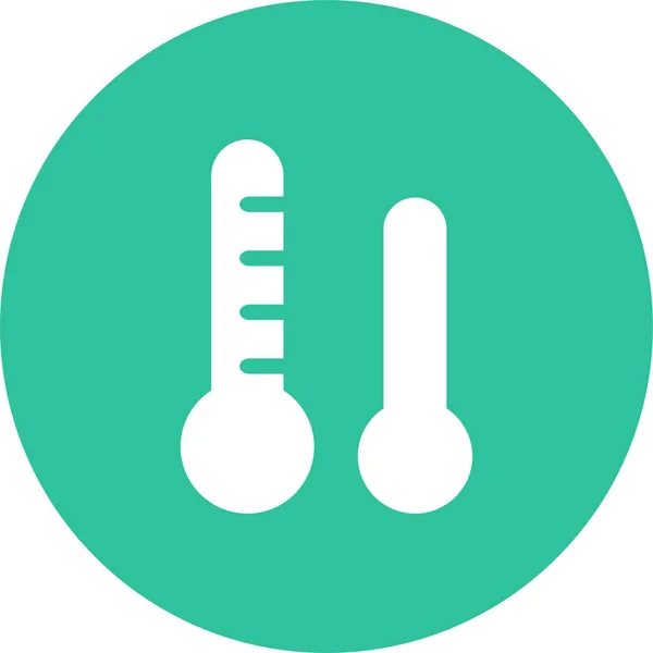 Atmosféra Fahrenheit Teplota Ikona Plochém Stylu — Stockový vektor