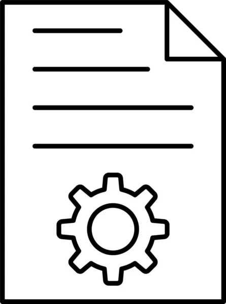 Configurer Icône Fichier Document Dans Style Contour — Image vectorielle