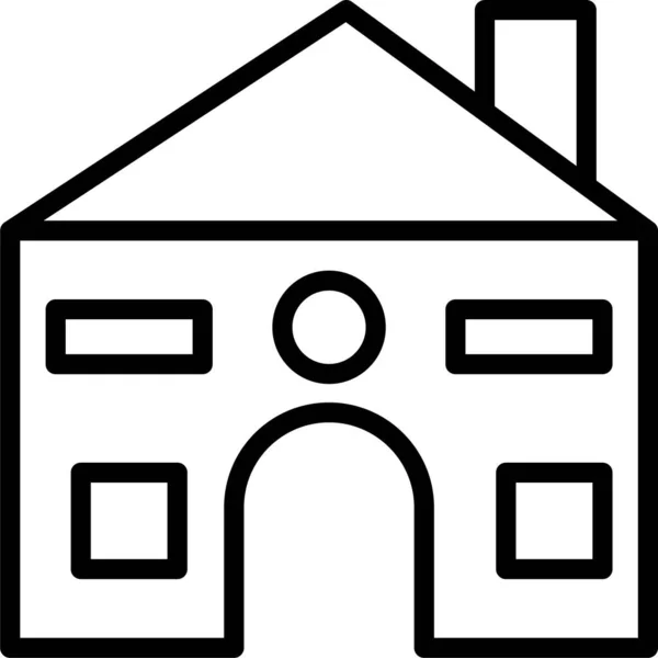 Иконка Дома Стиле Абрис — стоковый вектор