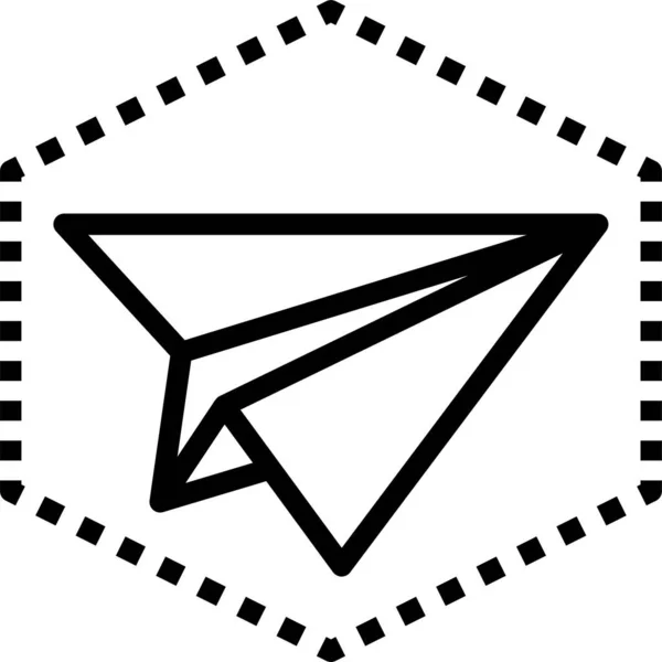 Ikona Spuštění Obálky Mailem Stylu Osnovy — Stockový vektor