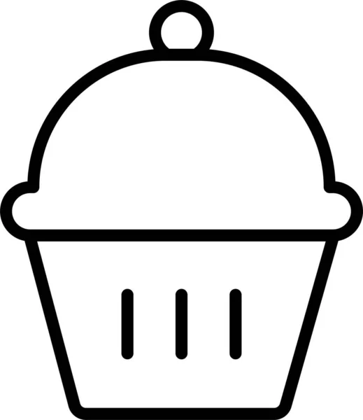 Capcake Dulce Muffin Icono — Vector de stock