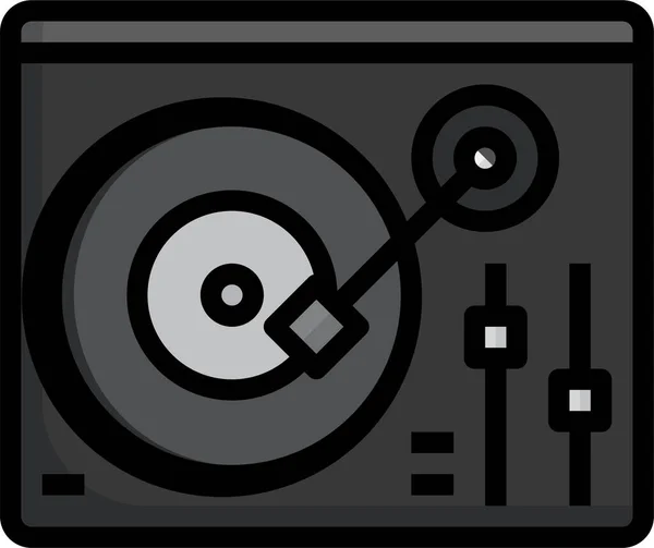 Dispositifs Platine Tournante Icône Électronique — Image vectorielle