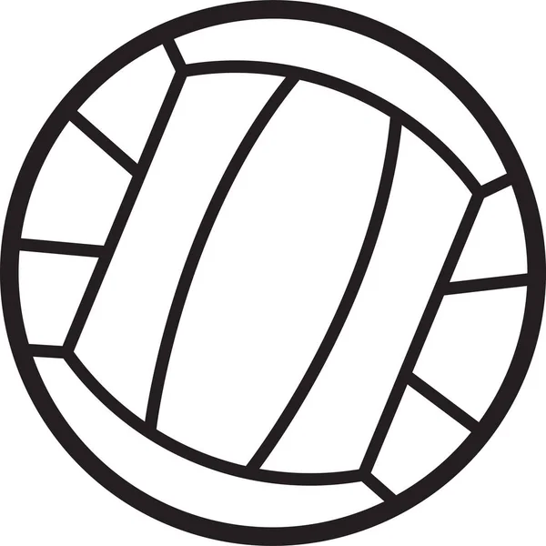 Spel Sport Volleyboll Ikon Kontur Stil — Stock vektor