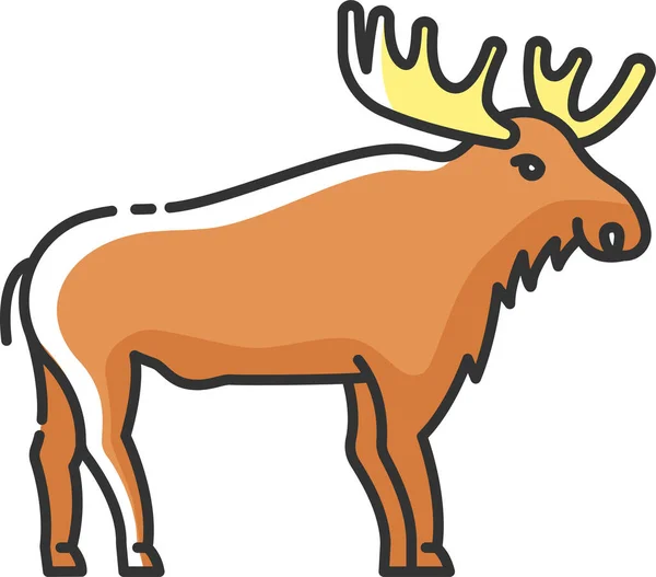Elk Ikon Moose Moose - Stok Vektor