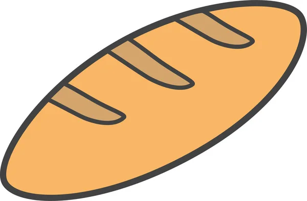 Αρτοποιίας Ψωμί Καρβέλι Εικονίδιο Στυλ Γεμάτο Περίγραμμα — Διανυσματικό Αρχείο