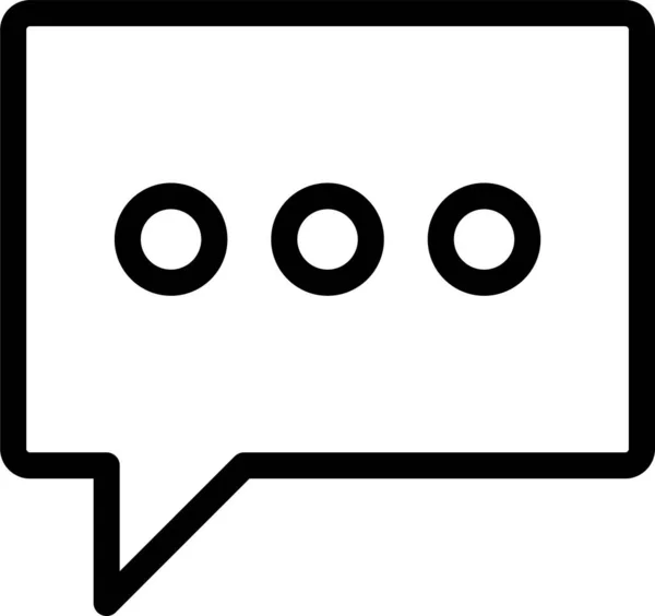 Bubble Chat Comment Icon Outline Style — Stock Vector