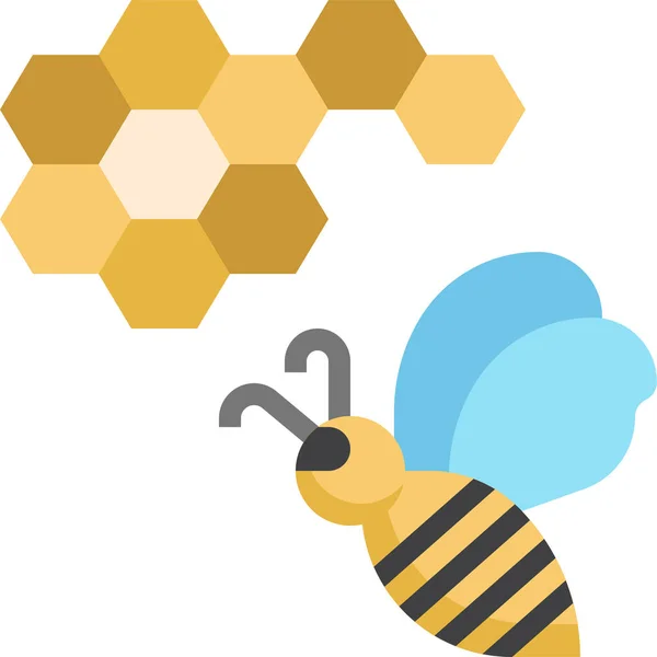 Bigården Honeycomb Ikon – Stock-vektor