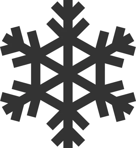 Kall Snö Snöflinga Ikon Kontur Stil — Stock vektor