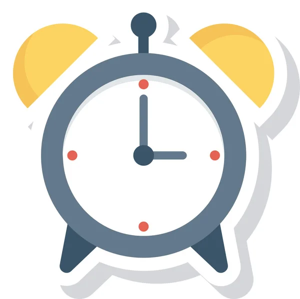 Алрамський Годинник Ранкова Іконка Плоскому Стилі — стоковий вектор