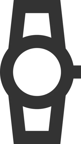 Иконка Смарт Часы Экране Устройства Стиле Абрис — стоковый вектор