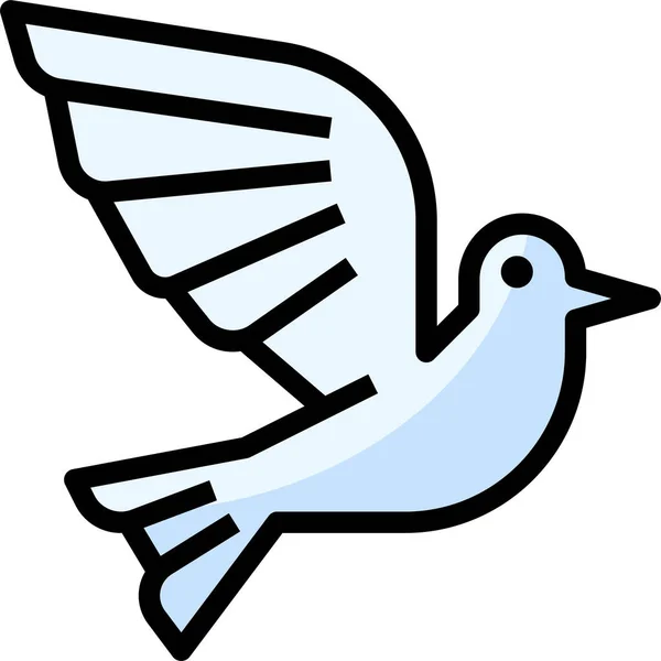 Значок Пташиного Голуба Тварин Заповненому Стилі — стоковий вектор