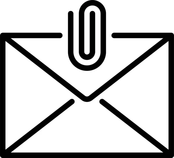 Business Paperclip Email Icon — Vetor de Stock