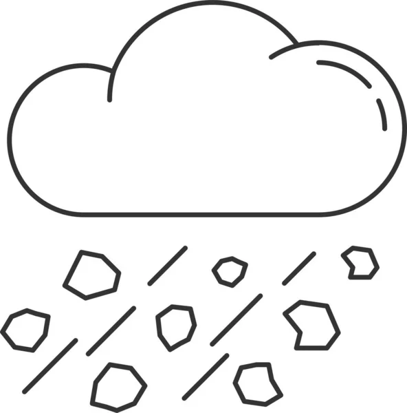 Hailstorm Rainy Weather Icon — Stock Vector