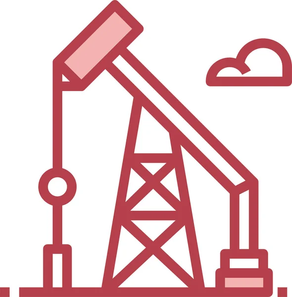 Ícone Energia Petróleo Indústria —  Vetores de Stock