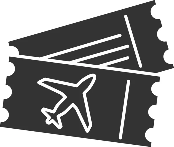 Ikona Wsiadania Samolotu Lotniczego Solidnym Stylu — Wektor stockowy