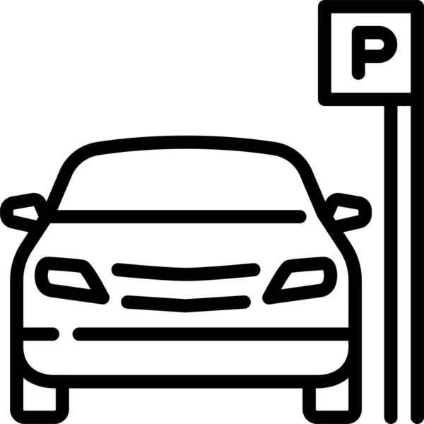 Parcheggio Auto Icona Trasporto — Vettoriale Stock